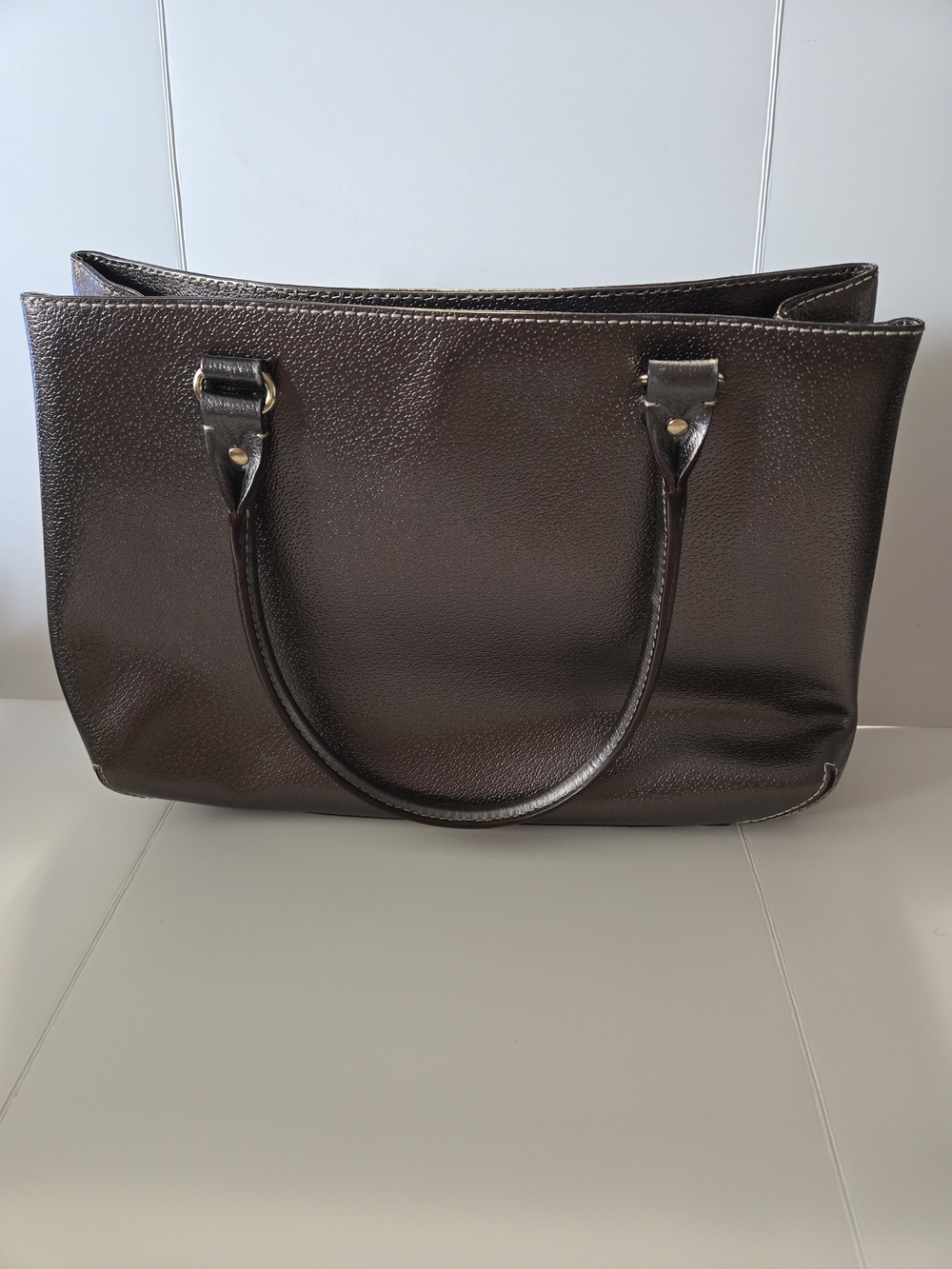 kate spade Metallic Brown Pebbled Leather Tote - Picture 2 of 4